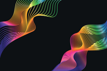 Abstract colorful fractal background with rainbow waves, glowing geometric lines, and digital energy on a dark backdrop.