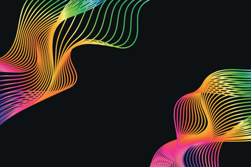 Abstract fractal rainbow burst with geometric patterns forming a human mind silhouette background