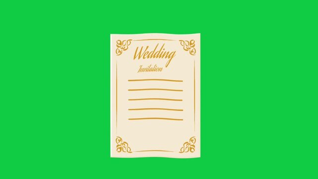 2D Animated Wedding Invitation Card for Elegant Marriage Celebration Video