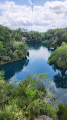 Fototapeta premium Zipline at a gorge in Florida