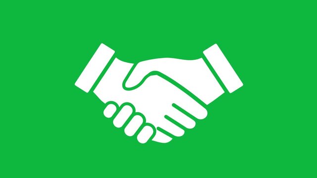 Business handshake agreement animation icon