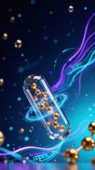 Medical Concept Glass Texture Capsule