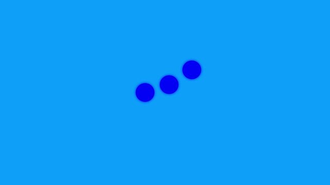 Animation loading 3 dots looping progress icon. Website loading animation concept 4K VIDEO