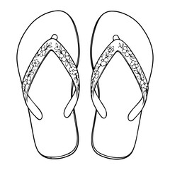 flip flops isolated on white