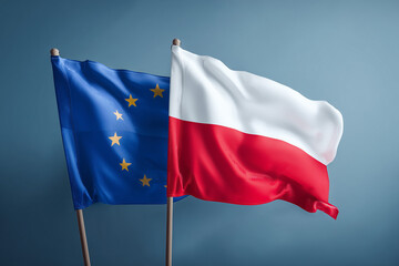 EU Poland flags