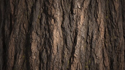 Obraz premium Close-up of textured tree bark in natural setting. AI generated