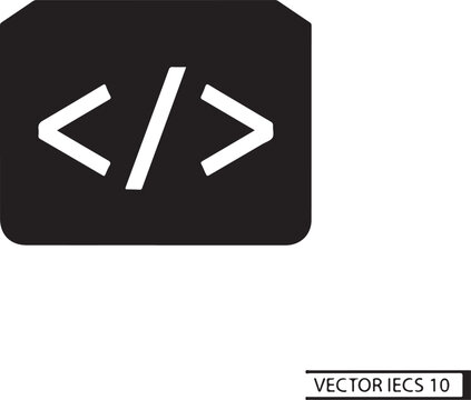 Black coding brackets on white background code brackets coding symbol angle brackets computer code d