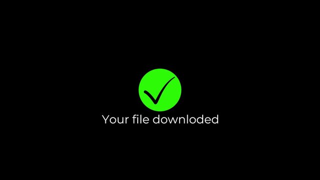 file download complete animation for loading to checkmark ui.