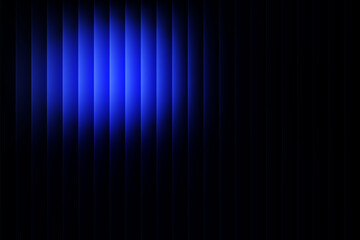Abstract background of vertical blue glowing lines on black