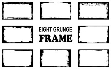 Obraz premium Old covers set isolated on white background. Vector realistic illustration of scratched rectangular paper frames with grungy grainy texture