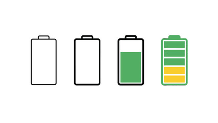 Battery Level Indicators Showing Charging Status