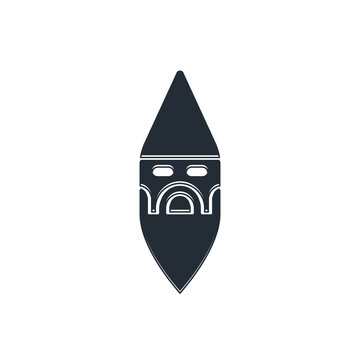 Black Wizard warlock icon isolated on white background. Vector