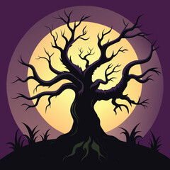 A minimalist composition featuring a dark purple arc against a black background