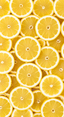 Fototapeta premium Overlapping Lemon Slices Pattern