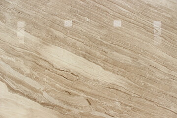 Fototapeta premium Serpeggiante marble texture with brown and beige linear lines resembling wood grain for luxury surface design.