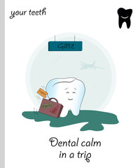 Funny Teeth vector dental in a trip.eps
