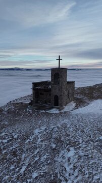 Sonnenuntergang Heukuppe - Rax Kircherl - Hochsteiermark - &Ouml;sterreich - Winter - Hochnebel - Nebelmeer - Alpen