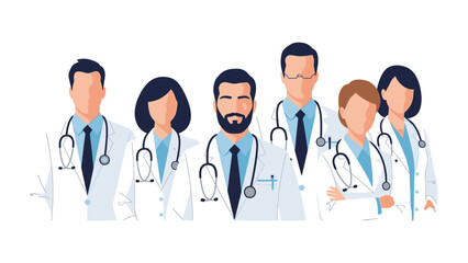 Medical Team Collaboration: A dedicated medical team stands united, embodying the essence of healthcare expertise. © Azizun