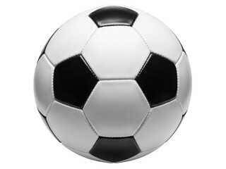 Naklejka premium Classic black and white soccer ball isolated on transparent background