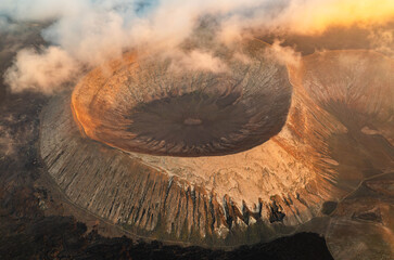 Caldera Blanca volcano crater in Lanzarote, Canary Islands, Spain © Vgallery