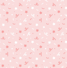 Party pink vector seamless pattern