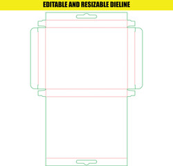 Editable Folding Box Template for Branding and Packaging (Vector Design)