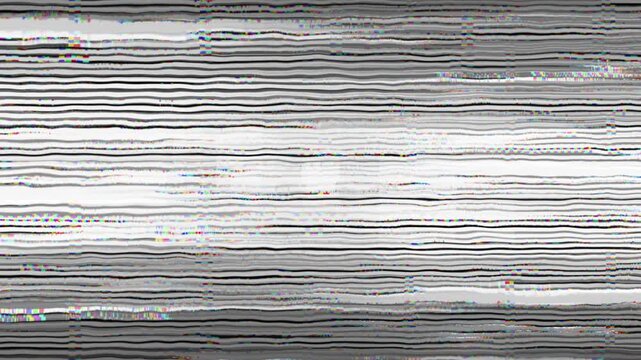Monochrome Failure Glitch Transition, Abstract sequence shows horizontal black and white line texture across frames suitable for mask overlay