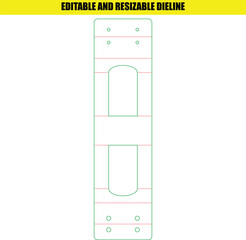 Resizable Folding Box Die Line Template for Packaging and Branding