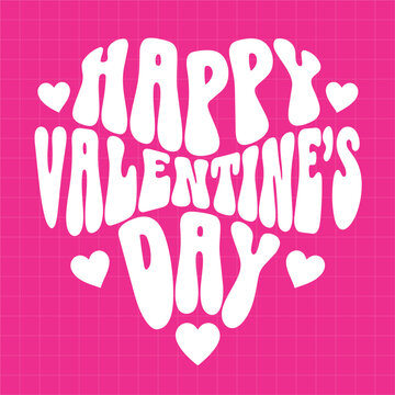 Flat vector illustratior of a Valentine&rsquo;s Day poster 