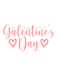 Fototapeta premium Galentine's Day valentine typography text on plain white transparent isolated background for card, shirt, hoodie, sweatshirt, apparel, tag, mug, icon, poster or badge