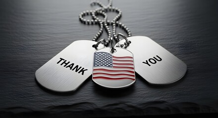 Patriotic dog tags with heartfelt message