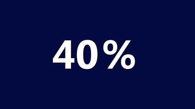 Discount Percentage Symbol Forty Percent Sign on Dark Blue Background 40 percent sale