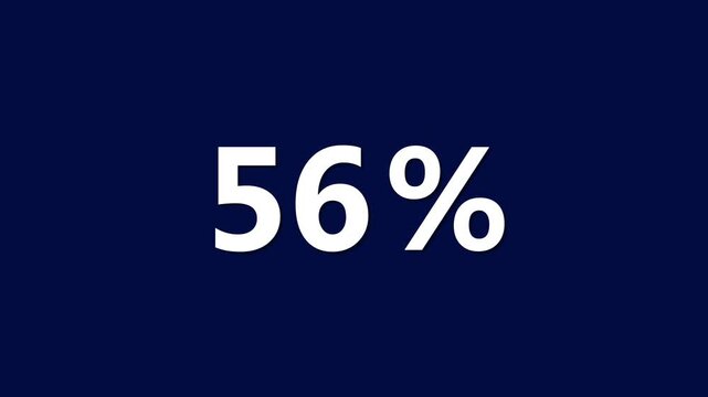 Percentage sign 56 percent on dark blue background numeric statistics