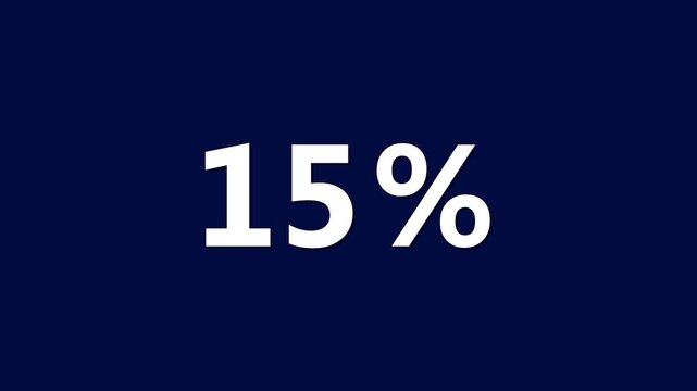 Discount percentage symbol 15 percent off sale signage