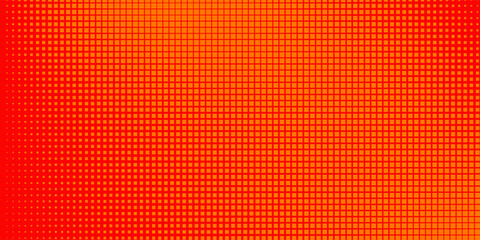 Dots halftone orange color pattern gradient texture with technology digital background. Dots pop art comics with summer background.