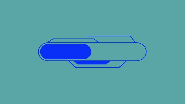 Abstract Blue Geometric Shape with Rounded Edges on Teal animated Background image photo