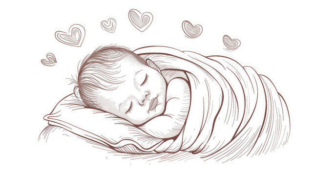 Imagens de Sleeping Baby Drawing – Explore Fotografias do Stock