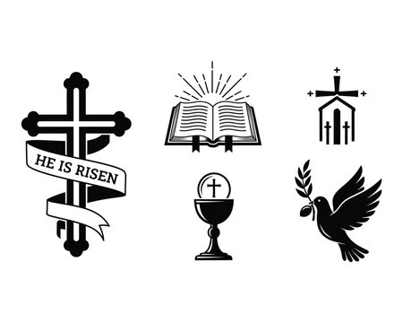 Christian symbols illustration