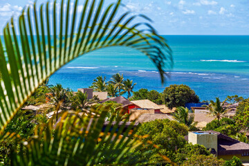 Naklejka premium Arraial d'Ajuda district of the Brazilian municipality of Porto Seguro, on the coast of the state of Bahia.