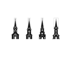 Four identical black and white illustrations of a rainbow and a ball