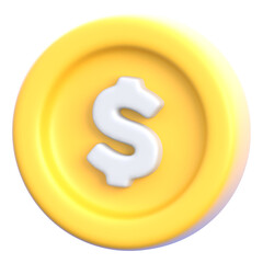 Obraz premium Financial startup symbol money payment with dollar sign 3D icon