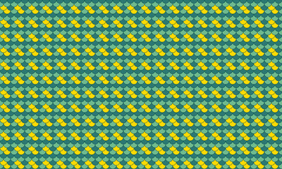 Vibrant teal and yellow geometric pattern.  Perfect for backgrounds, textiles, or website designs. This repeating motif offers a modern, playful aesthetic, suggesting growth, energy, and harmony.