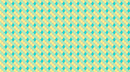 Vibrant pastel teal and yellow scale pattern.  Perfect for backgrounds, textiles, website designs, and branding.  This repeating geometric design evokes a sense of summer, ocean, and playful energy.