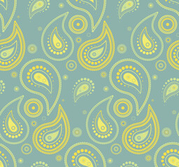 Fototapeta premium Swirl textured a blossom exotic. Shirt surreal a flower paisley. Sketching sparse on sample romance.