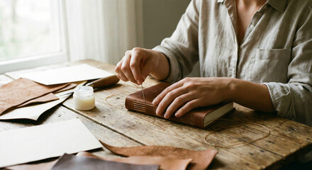 Obraz premium Senior man and woman quietly reading books together at a table