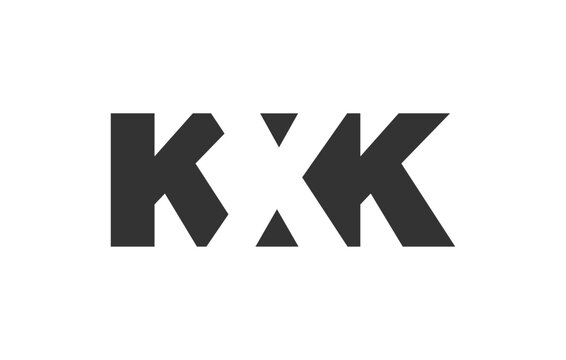KXK logo design. Initial letter K X K bold font style for tech startups, consulting, corporate branding. Creative company name, headlines typography identity, trendy logotype.