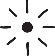 Obraz premium Black sunburst icon