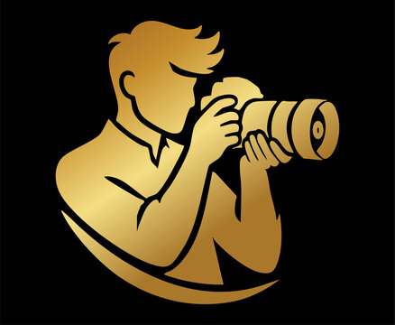 vector illustration of a man photographer 
