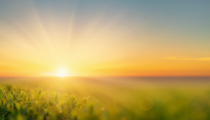 In Your Presence, I Find Peace &ndash; Green Background with Sunrise Hope and Renewal