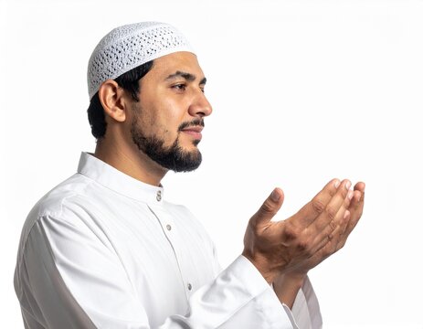 Muslim man in a skullcap (kopiah)